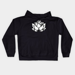 Lotus - white filling Kids Hoodie